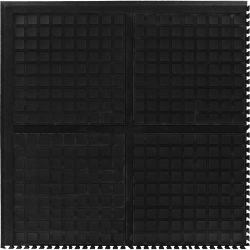 Tuile de centre modulaire Hog Heaven III Comfort, Ondul&eacute;, 3' x 3' x 3/4", Noir, Nitrile M & M Nord Ouest Inc