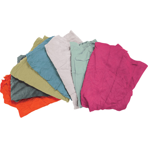 Chiffons fabriqu&eacute;s &agrave; partir de mat&eacute;riaux recycl&eacute;s, Tissu &eacute;ponge, M&eacute;lange de couleurs, 25 lb M & M Nord Ouest Inc