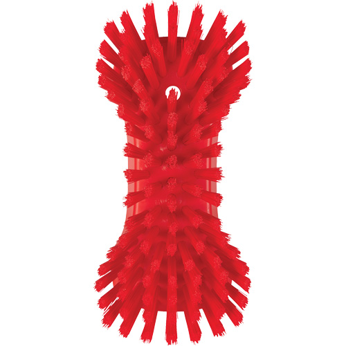 Hand Brush, Extra Stiff Bristles, 9-1/10" Long, Red M & M Nord Ouest Inc