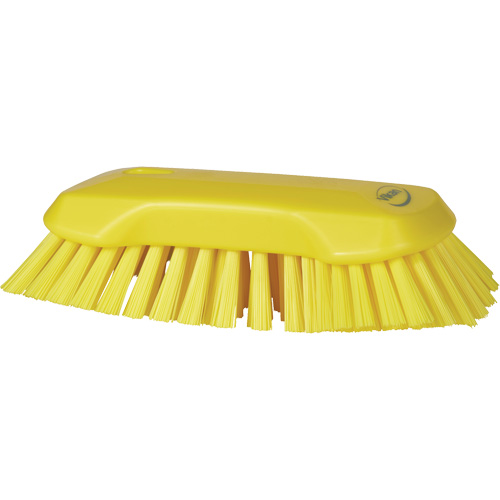 Hand Brush, Extra Stiff Bristles, 9-1/10" Long, Yellow M & M Nord Ouest Inc