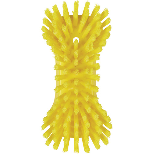 Hand Brush, Extra Stiff Bristles, 9-1/10" Long, Yellow M & M Nord Ouest Inc
