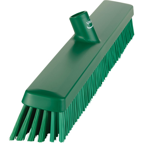 Heavy-Duty Push Broom, Fine/Stiff Bristles, 24", Green M & M Nord Ouest Inc