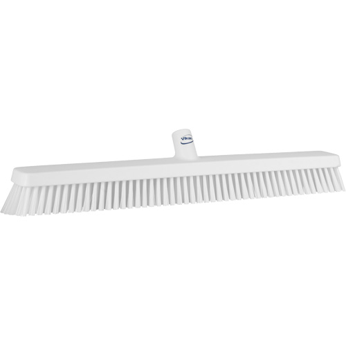 Heavy-Duty Push Broom, Fine/Stiff Bristles, 24", White M & M Nord Ouest Inc