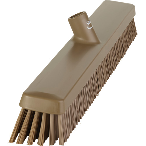 Heavy-Duty Push Broom, Fine/Stiff Bristles, 24", Brown M & M Nord Ouest Inc