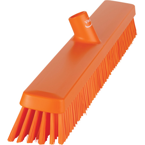 Heavy-Duty Push Broom, Fine/Stiff Bristles, 24", Orange M & M Nord Ouest Inc