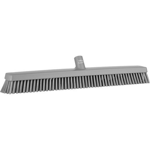 Heavy-Duty Push Broom, Fine/Stiff Bristles, 24", Grey M & M Nord Ouest Inc