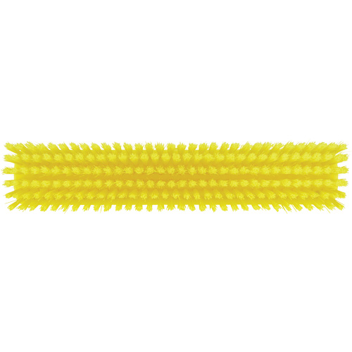 Push Broom Head, Fine/Stiff Bristles, 16-1/2", Polyester/Polypropylene, Yellow M & M Nord Ouest Inc