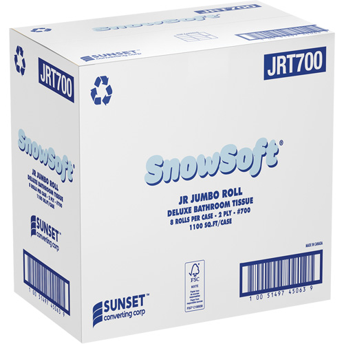 Papier hygi&eacute;nique de luxe Snowsoft, Rouleau G&eacute;ant, 2 Pli, Blanc M & M Nord Ouest Inc