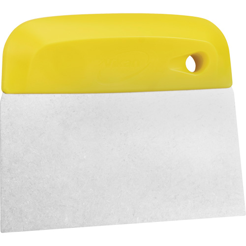 Flexible Stainless Steel Dough Cutter/Scraper, Yellow, 4-1/2" W x 5-3/4" L M & M Nord Ouest Inc