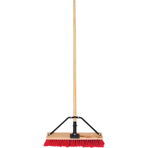 Push Broom with Braced Handle, 18", Medium, PVC Bristles M & M Nord Ouest Inc