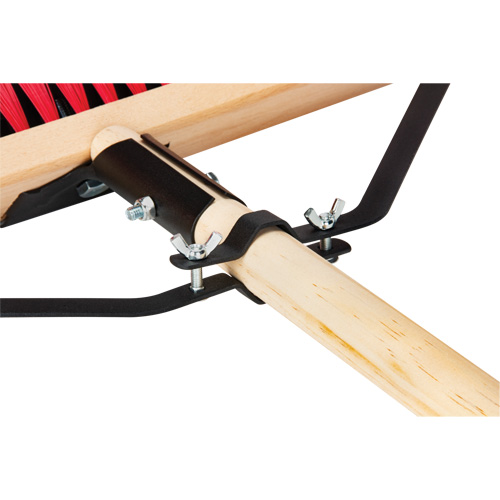 Push Broom with Braced Handle, 18", Medium, PVC Bristles M & M Nord Ouest Inc