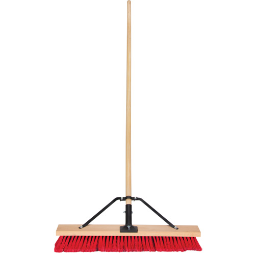 Push Broom with Braced Handle, 24", Medium, PVC Bristles M & M Nord Ouest Inc