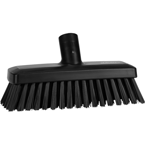 Compact Wall/Deck Broom, Stiff Bristles, 8-9/10", Polyester/Polypropylene, Black M & M Nord Ouest Inc