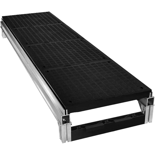 Trousse de plateforme de travail modulaire en aluminium lisse FOUNDATION, 36" la x 72" pr, Capacit&eacute; de 400 lb, Enti&egrave;rement soud&eacute; M & M Nord Ouest Inc