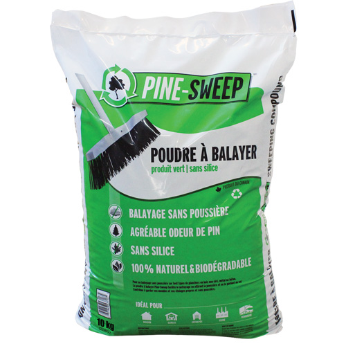 Pine Sweep Biodegradable Sweeping Compound, Bag, 22 lbs. (10 kg) M & M Nord Ouest Inc