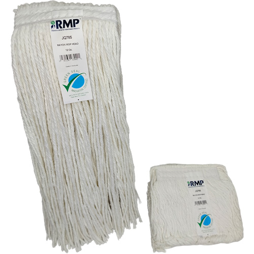 T&ecirc;te de vadrouille &eacute;troite &agrave; 4 plis, Rayonne, 12 oz, Style Coup&eacute; M & M Nord Ouest Inc