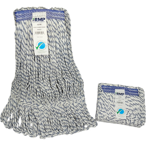 T&ecirc;te de vadrouille ray&eacute;e, Finition de plancher, Synth&eacute;tique, Style Boucle M & M Nord Ouest Inc