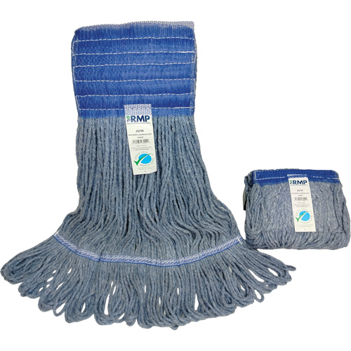 T&ecirc;te de vadrouille &agrave; bande large, Antimicrobien/Finition de plancher/Sp&eacute;cialis&eacute;, Coton/Rayonne/Synth&eacute;tique, Style Boucle M & M Nord Ouest Inc