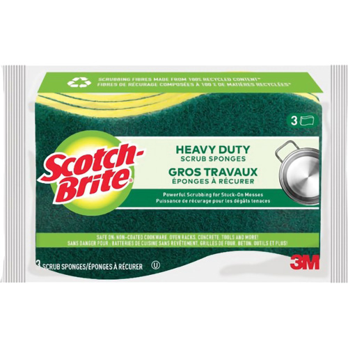 &eacute;ponge &agrave; r&eacute;curer pour les travaux intenses Scotch-Brite, &agrave; r&eacute;curer, 2-3/5" la x 4-2/5" l M & M Nord Ouest Inc