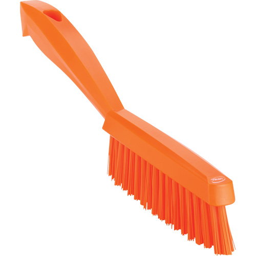 Narrow Hand Brush with Short Handle, Extra Stiff Bristles, 11-4/5" Long, Orange M & M Nord Ouest Inc