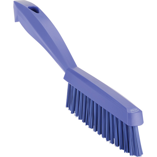 Narrow Hand Brush with Short Handle, Extra Stiff Bristles, 11-4/5" Long, Purple M & M Nord Ouest Inc