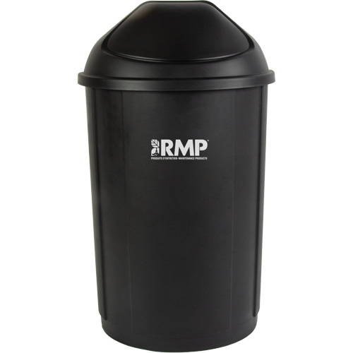 Half-Round Garbage Bin with Lid, Polyethylene, 21 US gal. M & M Nord Ouest Inc