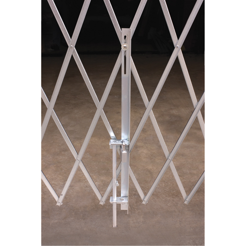 Galvanized Folding Security Gates, Fixed Single Folding, 4' L x 7' 6" H Expanded M & M Nord Ouest Inc