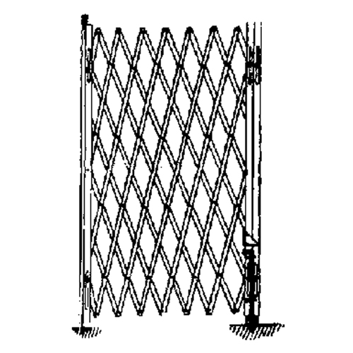 Galvanized Folding Security Gates, Fixed Single Folding, 4' L x 6' H Expanded M & M Nord Ouest Inc