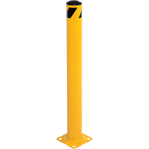 Bollard, Steel, 42" H x 5-1/2" W, Yellow M & M Nord Ouest Inc