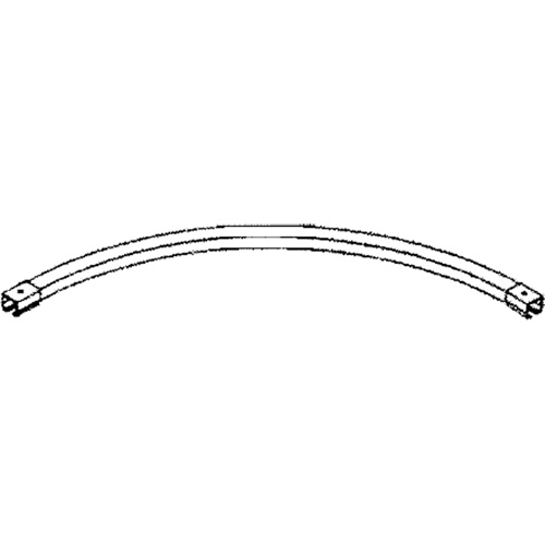 Rail de roulement courb&eacute; sur 90° avec &eacute;clisses pour murs-rideaux, 3' lo M & M Nord Ouest Inc