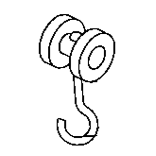 Rouleau simple en nylon pour rail de roulement de murs-rideaux M & M Nord Ouest Inc