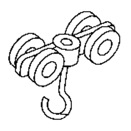 Rouleau double en acier pour rail de roulement de murs-rideaux M & M Nord Ouest Inc