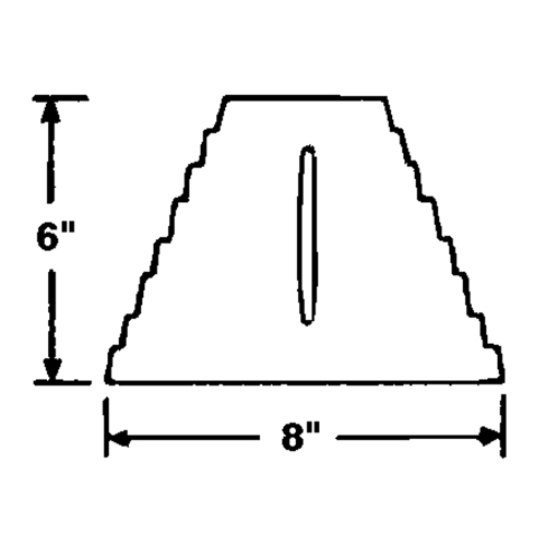 Cale de roue, 9" x 8" x 6", Noir M & M Nord Ouest Inc
