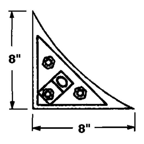 Wheel Chock, 8" x 8" x 8", Black M & M Nord Ouest Inc