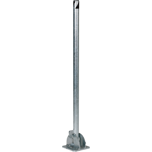 Butoirs repliables, Acier, 42" h x 1-3/4" la, Argent M & M Nord Ouest Inc