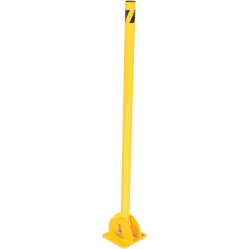 Fold-Down Bollards, Steel, 42" H x 1-3/4" W, Yellow M & M Nord Ouest Inc