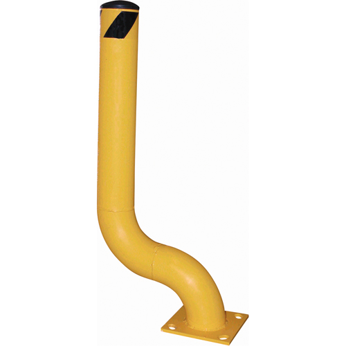 Borne d&eacute;sax&eacute;e, Acier, 48-1/8" h x 8" la, Jaune M & M Nord Ouest Inc