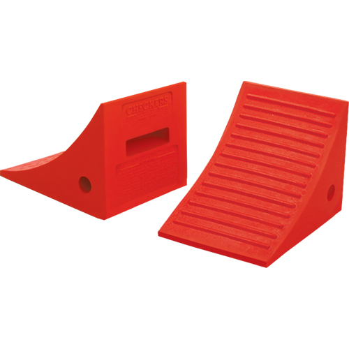 Cales-roue pour usage g&eacute;n&eacute;ral, Polyur&eacute;thane, Orange, 8" la x 11-1/4" p x 8-1/4" h M & M Nord Ouest Inc