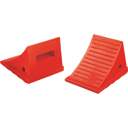 Cales-roue pour usage g&eacute;n&eacute;ral, Polyur&eacute;thane, Orange, 7-1/2" la x 8-1/2" p x 6-1/4" h M & M Nord Ouest Inc