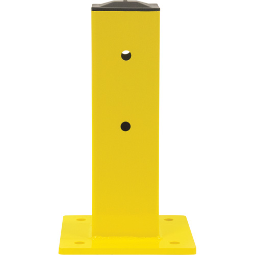 Single Guard Rail Post, Steel, 5" L x 17" H, Safety Yellow M & M Nord Ouest Inc