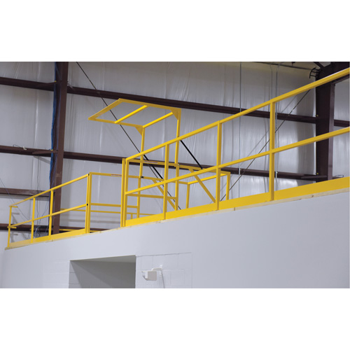 Mezzanine Safety Gate, 68-1/2" L x 42" H, 80-1/16" Raised, Yellow M & M Nord Ouest Inc