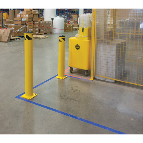 Butoir de s&eacute;curit&eacute;, Acier, 36" h x 5-1/2" la, Jaune M & M Nord Ouest Inc