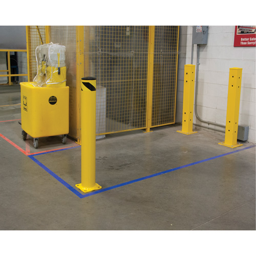 Butoir de s&eacute;curit&eacute;, Acier, 42" h x 5-1/2" la, Jaune M & M Nord Ouest Inc