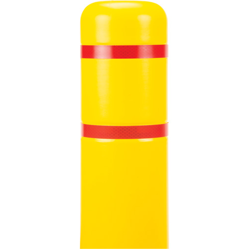 Capuchon en poly&eacute;thyl&egrave;ne pour borne de protection, 4-1/2" dia. x 52" l, Rouge/Jaune M & M Nord Ouest Inc