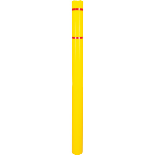 Polyethylene Bollard Cover, 4-1/2" Dia. x 64" L, Red/Yellow M & M Nord Ouest Inc