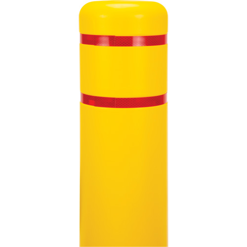 Capuchon en poly&eacute;thyl&egrave;ne pour borne de protection, 6-5/8" dia. x 52" l, Rouge/Jaune M & M Nord Ouest Inc