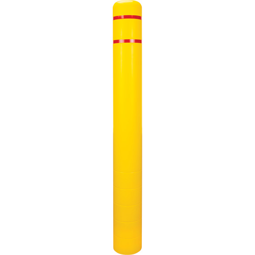 Capuchon en poly&eacute;thyl&egrave;ne pour borne de protection, 6-5/8" dia. x 60" l, Rouge/Jaune M & M Nord Ouest Inc