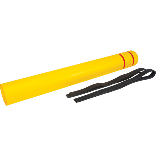 Capuchon en poly&eacute;thyl&egrave;ne pour borne de protection, 6-5/8" dia. x 60" l, Rouge/Jaune M & M Nord Ouest Inc