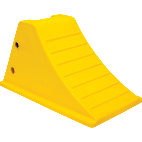Wheel Chocks with Aluminum Tread, Polyurethane, Safety Yellow, 11-1/4" W x 21" D x 12-1/4" H M & M Nord Ouest Inc