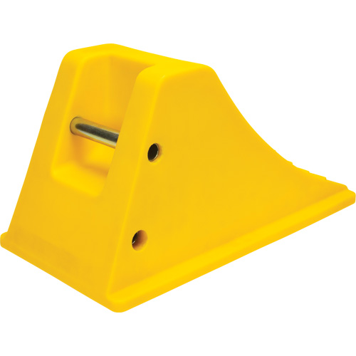 Wheel Chocks with Aluminum Tread, Polyurethane, Safety Yellow, 11-1/4" W x 21" D x 12-1/4" H M & M Nord Ouest Inc